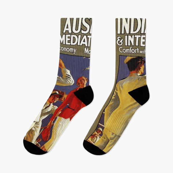 Item preview, India Australia retro poster designed and sold by CorasPosters.