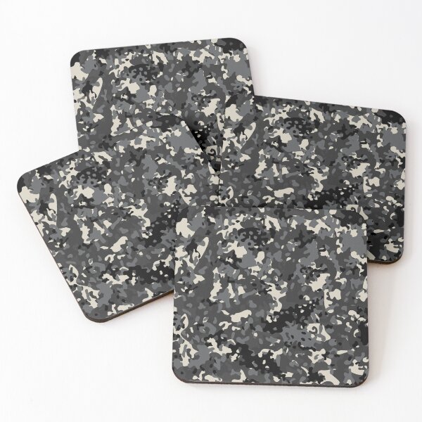 Item preview, Camouflage Black Grey White Winter Night Camo designed and sold by Cyberty.