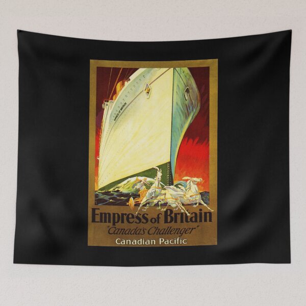 Item preview, Empress of Britain retro poster designed and sold by CorasPosters.