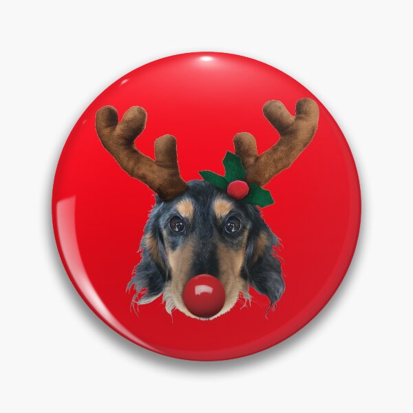 Item preview, Christmas Dachshund Rudolph Reindeer designed and sold by GlitterChimp.