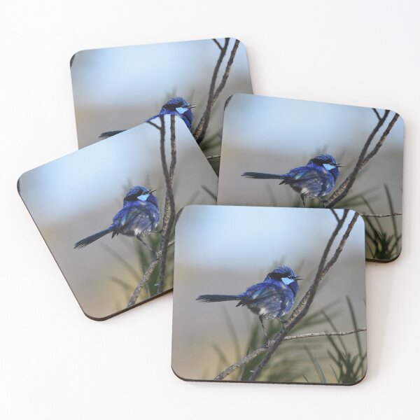 Item preview, Blue Wren Chatting designed and sold by Rainbow Farm Photography.
