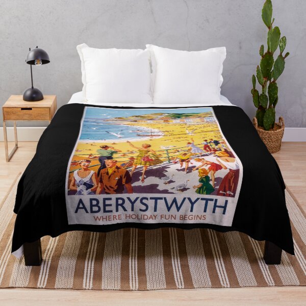 Item preview, Aberystwyth retro poster designed and sold by CorasPosters.