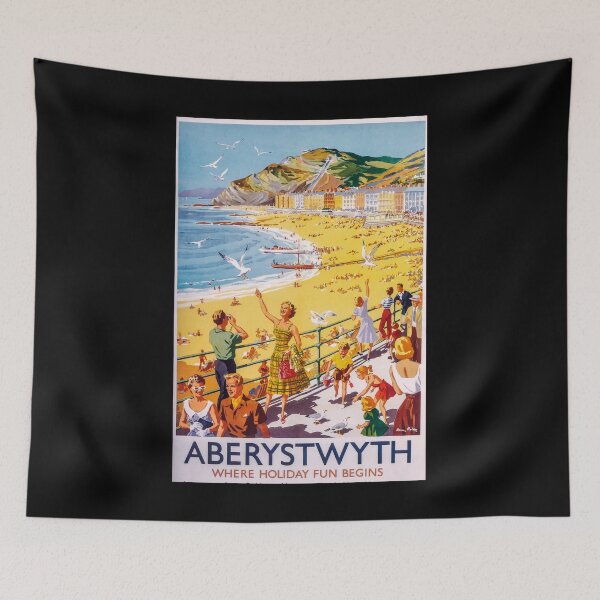 Item preview, Aberystwyth retro poster designed and sold by CorasPosters.