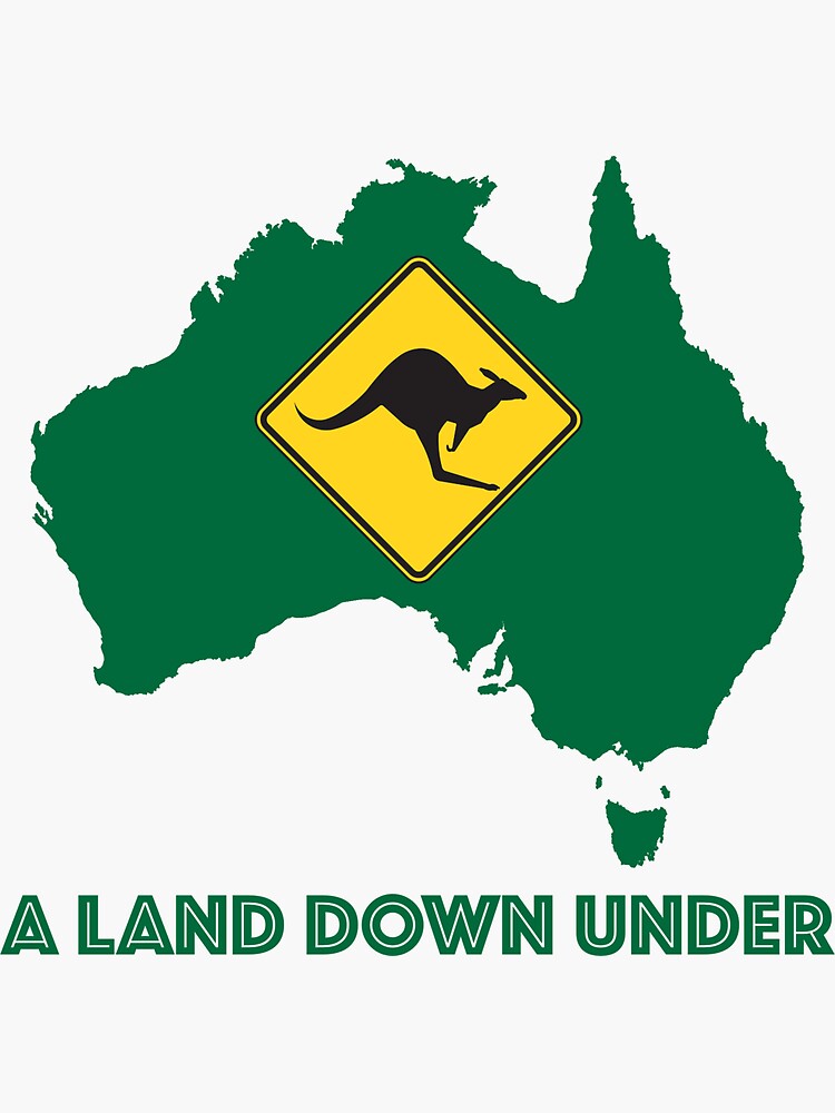 "A Land Down Under" Sticker for Sale by jxart Redbubble
