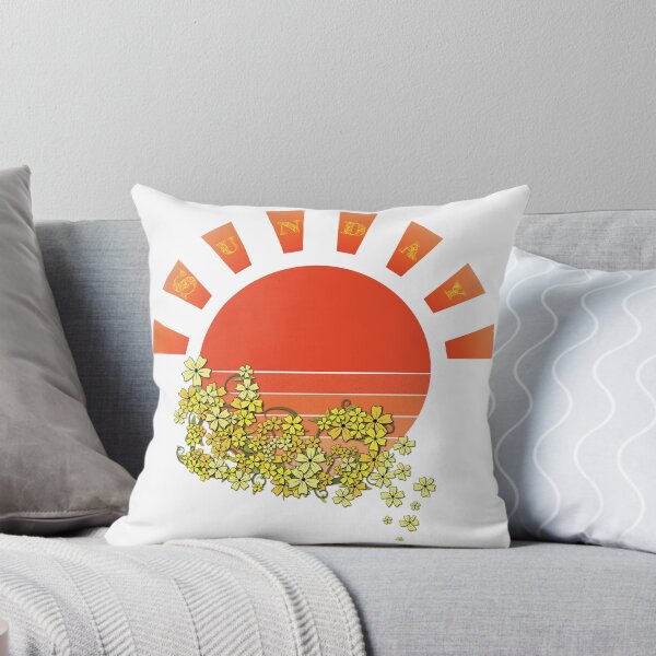 Item preview, Sunny Sunday Sunset with Summer Flower Vine on White designed and sold by Karen McFarland.