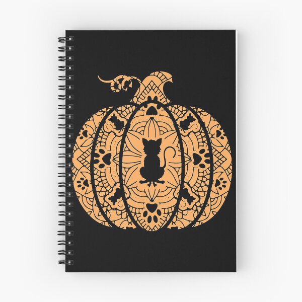 Item preview, Black Cat Lover Paw Print Mandala - Halloween Pumpkin T-Shirt designed and sold by GrahamWalsh.