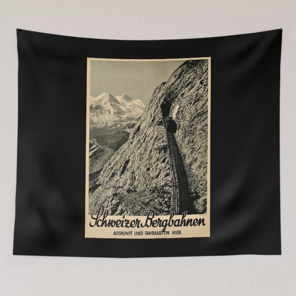 Item preview, Schweizer Bergbahnen retro poster designed and sold by CorasPosters.