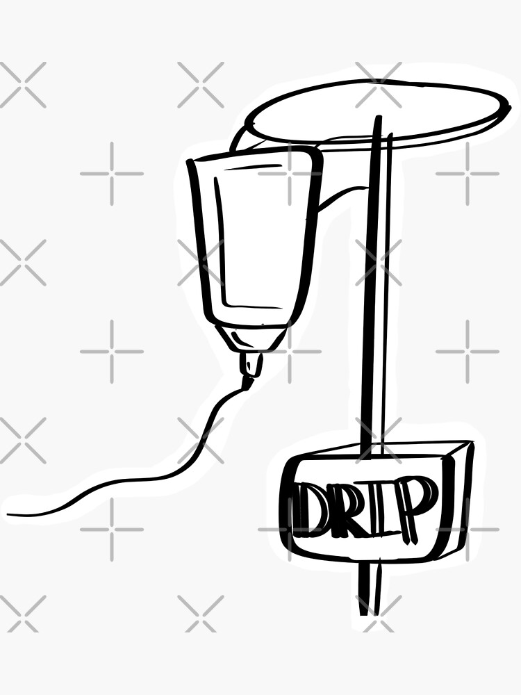 "IV Drip" Sticker for Sale by BrieFine22 Redbubble