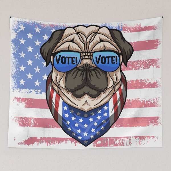 Item preview, The Pug Says VOTE!!! designed and sold by RuthFurtado.