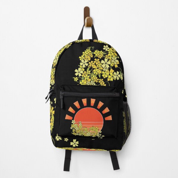 Item preview, Sunny Sunday Sunset with Summer Flower Vine on Black designed and sold by Karen McFarland.