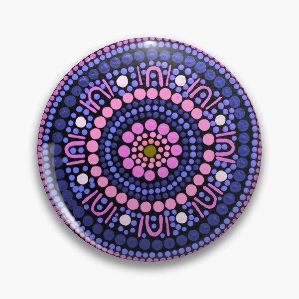 Item preview, Australian Aboriginal Art Dot Painting Pink and Purple designed and sold by GhostGumDesigns.