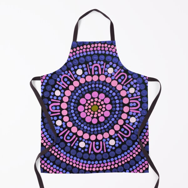 Item preview, Australian Aboriginal Art Dot Painting Pink and Purple designed and sold by GhostGumDesigns.
