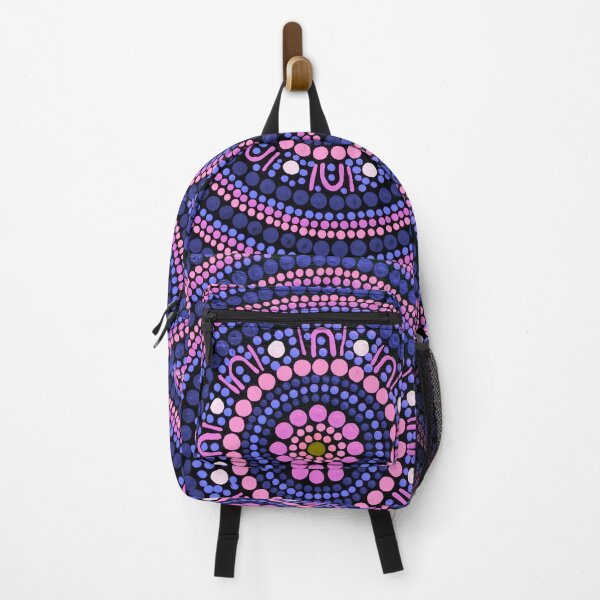 Item preview, Australian Aboriginal Art Dot Painting Pink and Purple designed and sold by GhostGumDesigns.
