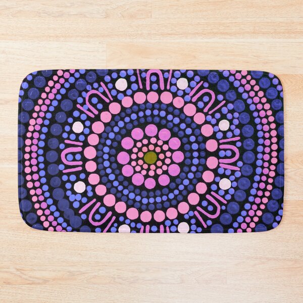 Item preview, Australian Aboriginal Art Dot Painting Pink and Purple designed and sold by GhostGumDesigns.