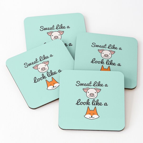 Item preview, Funny Work out Quotes Gift For Sweat Like A Pig Look Like A Fox designed and sold by Sugar-Magnolia.