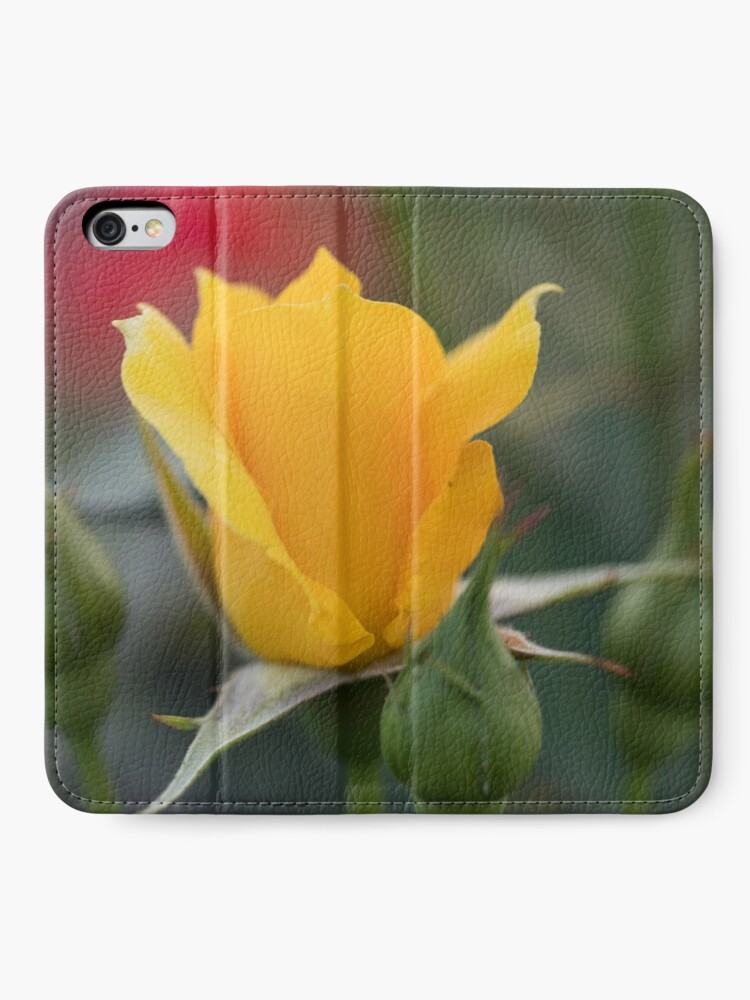 Alternate view of of Yellow rose too iPhone Wallet