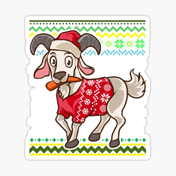 christmas goat sweater