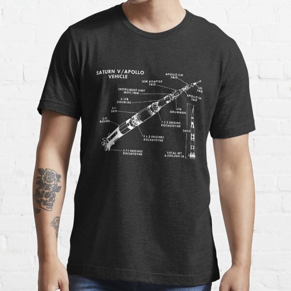 Apollo 11 Saturn V NASA Space Rocket Essential T-Shirt