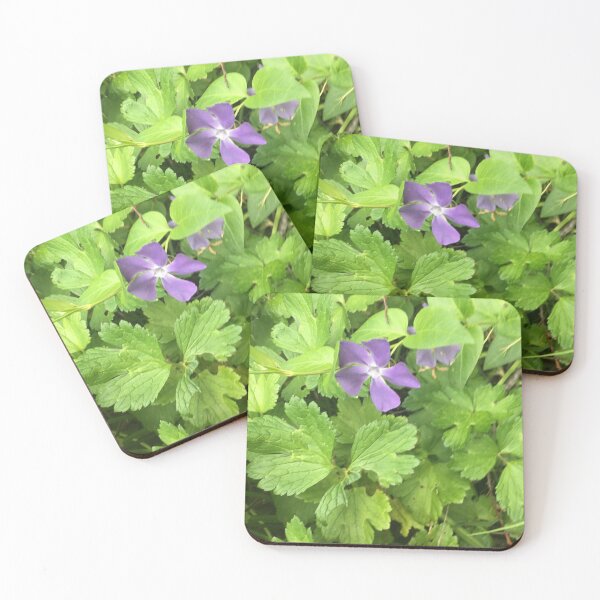 Item preview, periwinkle flower and buttercup leaves designed and sold by The Poette.
