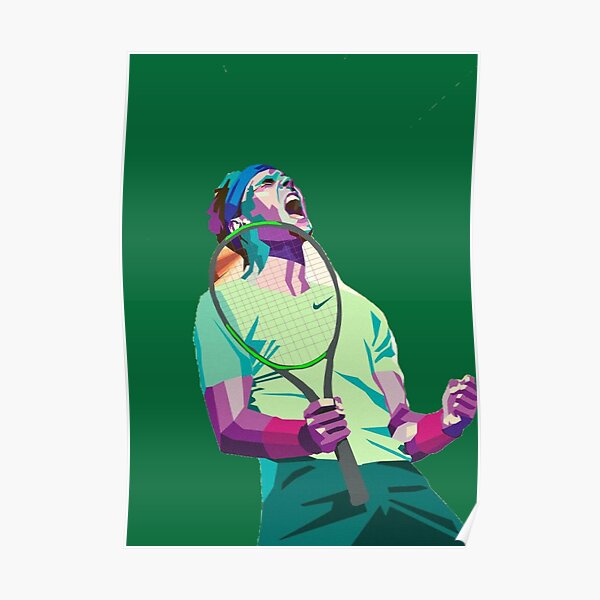 Rafael Nadal sur le temps du match - Rafa Poster