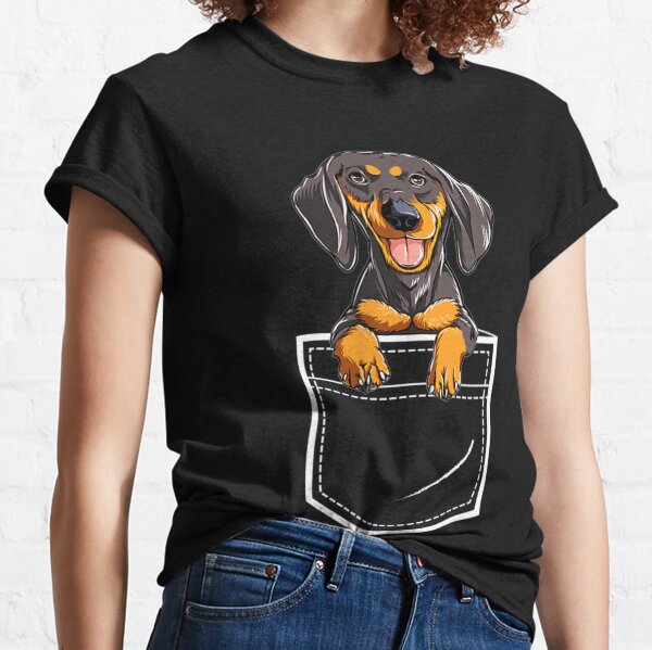dachshund pocket tee