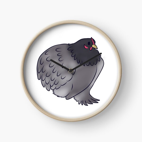 Blue Cochin Hen Clock