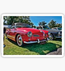 Red Karmann Ghia at Volksfest Sticker