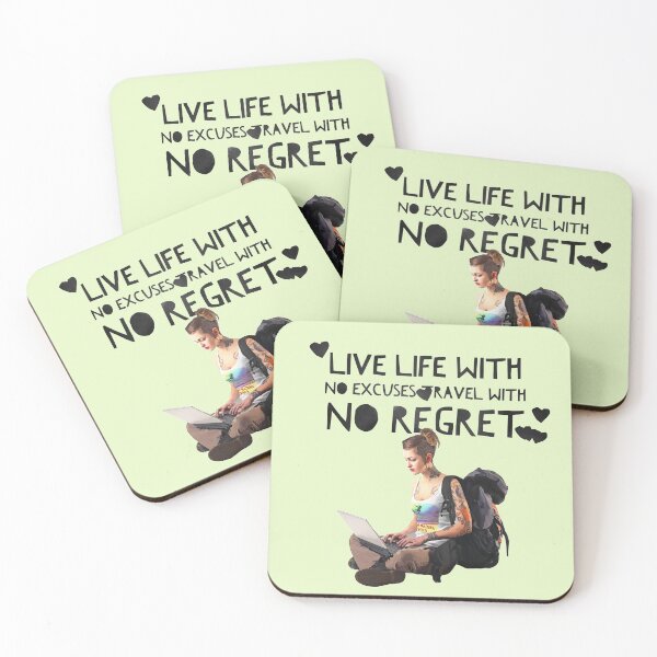 Item preview, Live Life with no Excuses, Travel with No Regret designed and sold by HamiltonmagicTs.