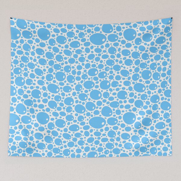 Item preview, Cartoon blue water drops on white pattern designed and sold by natalyon.