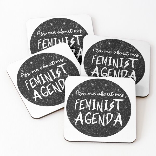 Item preview, "Ask Me About My Feminist Agenda" Distressed Textured Slogan designed and sold by XXRebellion.