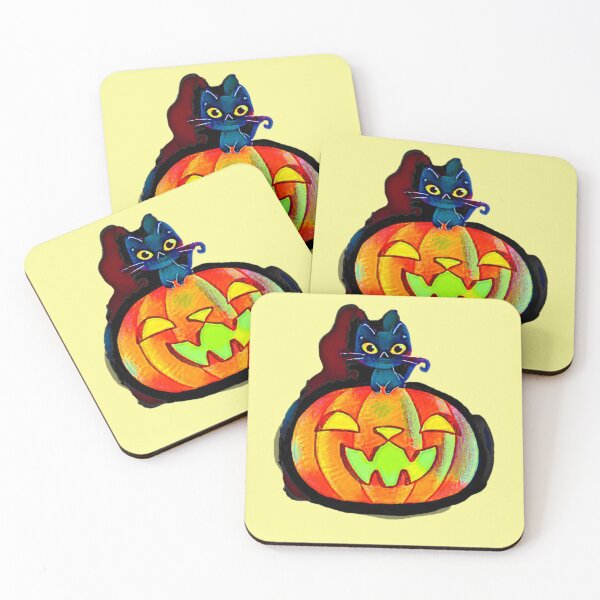 Item preview, Halloween Pumpkin Cat (black cat on pumpkin) designed and sold by HamiltonmagicTs.
