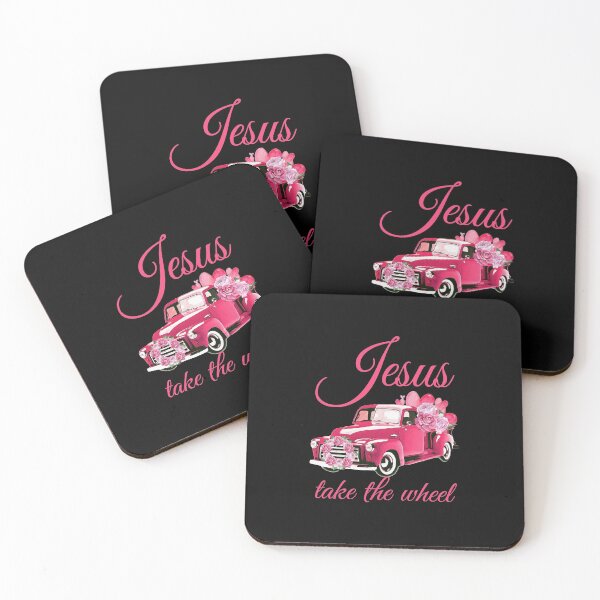 Item preview, Jesus Take The Wheel Red Car Christmas And Rose Flower designed and sold by HappyGrandmaUB.