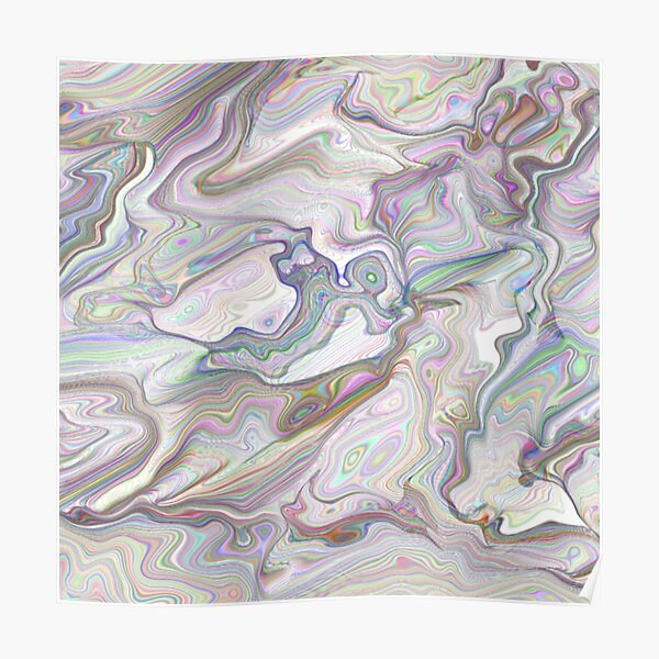 Colorful Abstract Acrylic Art Poster