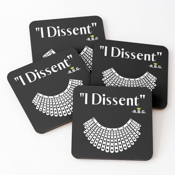 Item preview, I DISSENT NOTORIOUS RBG GOLDEN CROWN and QUOTE BLACK AND WHITE DESIGN designed and sold by chris-ellis-art.