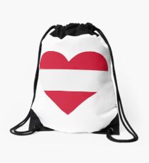 A heart for Austria Drawstring Bag