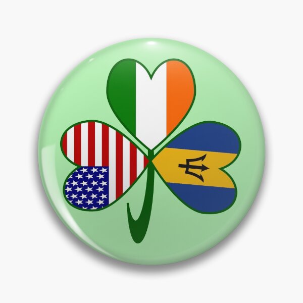 Item preview, Barbados Ireland USA Flags Shamrock designed and sold by AuntieShoe.