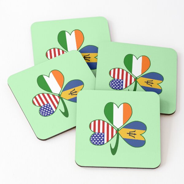 Item preview, Barbados Ireland USA Flags Shamrock designed and sold by AuntieShoe.