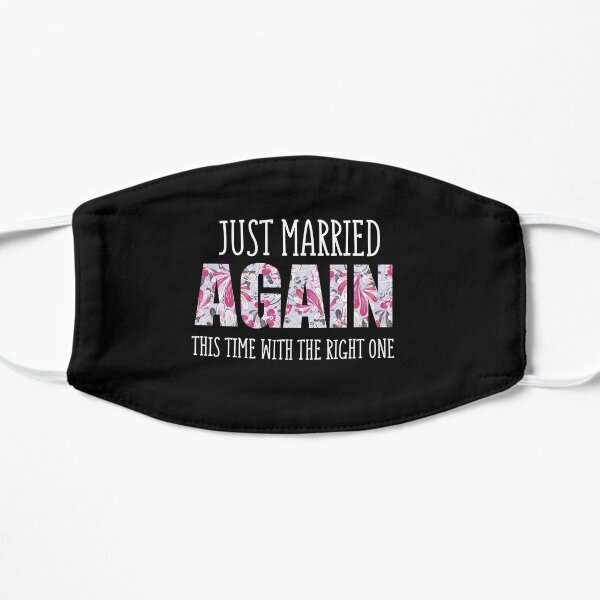 Recién casados de nuevo, segunda camisa de boda, esta vez con la correcta, idea de regalo para recién casados, segundo anuncio de boda, camisa de luna de miel Mascarilla plana