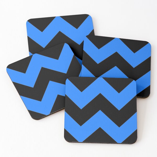 Aperçu de l'œuvre Chevron bleu royal et noir vibrant créée et vendue par ShajenDesigns.