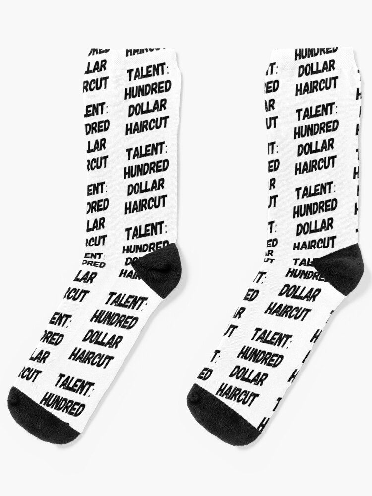 Trust me I'm a Barber & Shaving Image Design Printed Mens Black Cotton Socks 