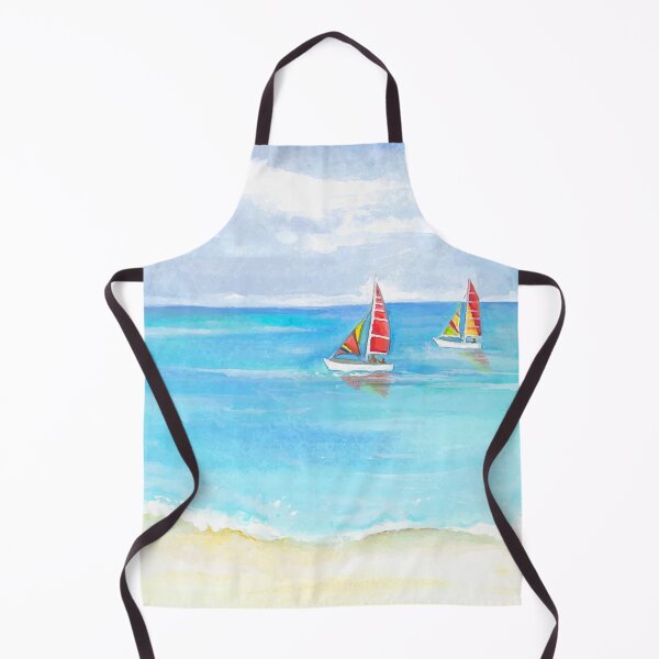 Item preview, Watercolor Beach Landscape designed and sold by Vector Scout Lab.