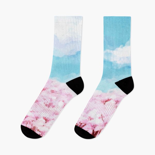 Item preview, Watercolor Spring Cherry Blossom Landscape designed and sold by Vector Scout Lab.