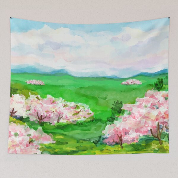 Item preview, Beautiful Cherry Blossom Spring Landscape designed and sold by Vector Scout Lab.