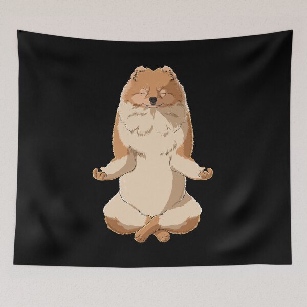 Item preview, Meditating Pomeranian Dog designed and sold by alwe-designs.