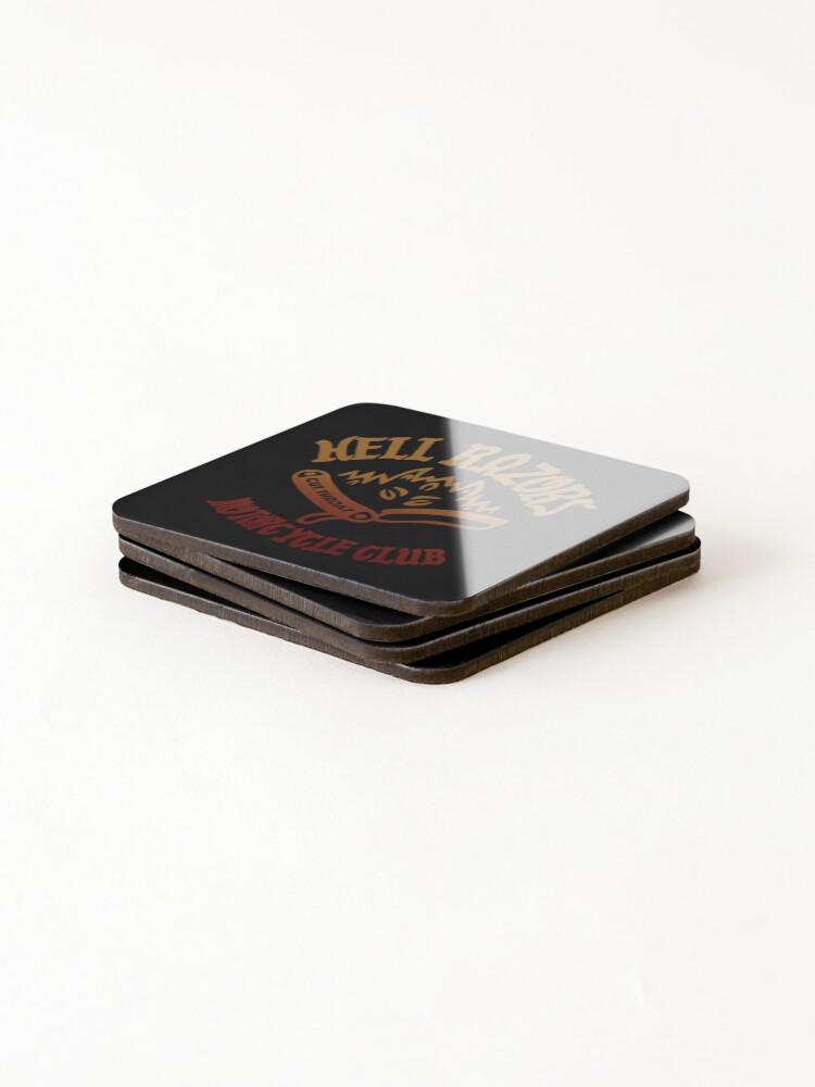Thumbnail 4 of 5, Coasters (Set of 4), Hell Razors Motorcycle Club  designed and sold by RiskySuit.