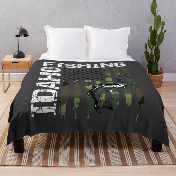 Item preview, Idaho Fishing Camo American Flag Gift designed and sold by ByTekk.