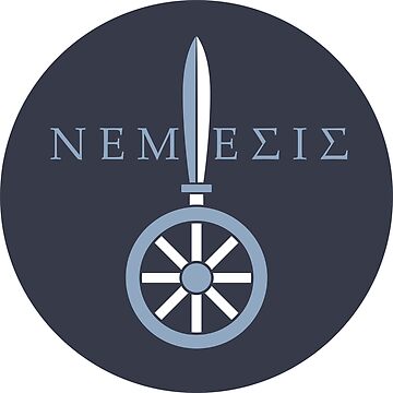 Artwork thumbnail, Nemesis Wheel and Sword Greek Goddess Design by OwlishArts