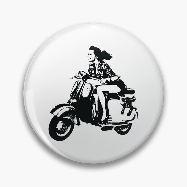 Item preview, Girl on scooter vector graphics designed and sold by binti163.