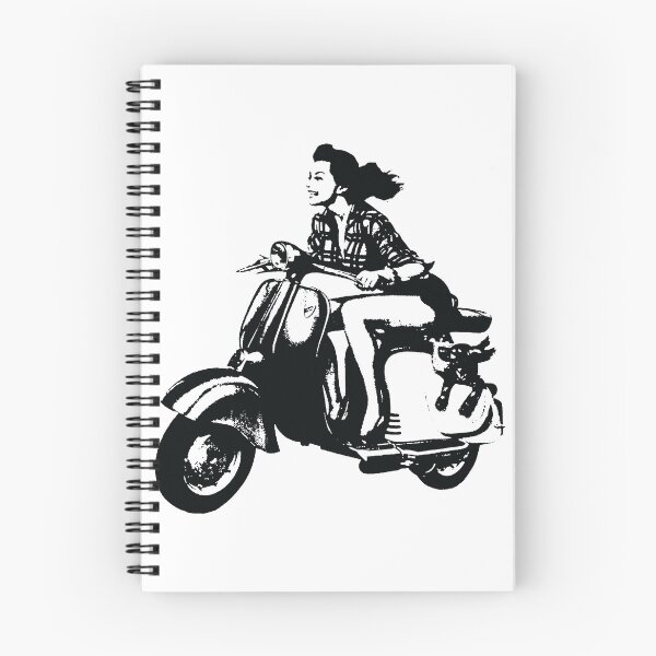 Item preview, Girl on scooter vector graphics designed and sold by binti163.