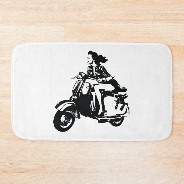 Item preview, Girl on scooter vector graphics designed and sold by binti163.